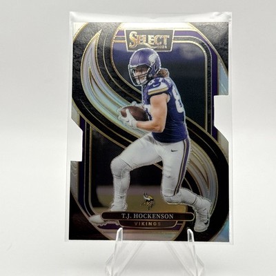 T.J. Hockenson 2024 Panini Select #194 Minnesota Vikings Silver Prizm Die Cut