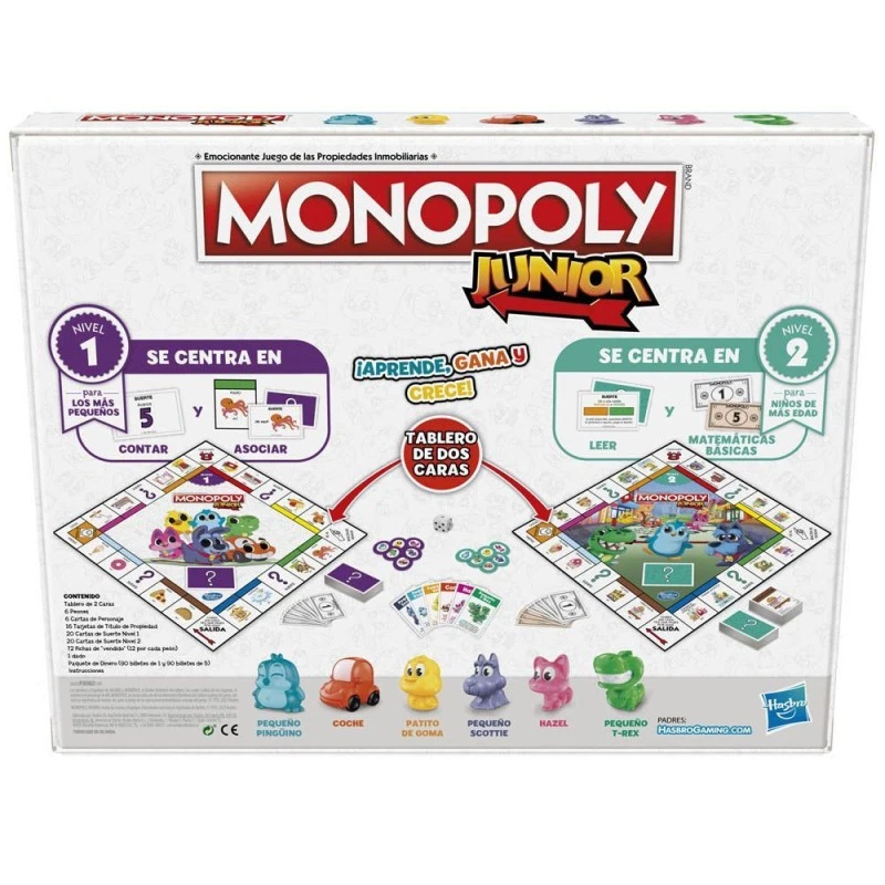 Juego de Mesa Monopoly Junior a partir de 4 años *nuevo* - Imagen 2 de 3