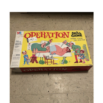 Milton Bradley Operation Skill Game Medical Theme Requires Batteries Board Game