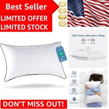 Fluffy Queen Pillow - Soft Microfiber Comfort for Enchanting Sleep Experience