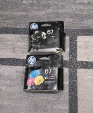 HP 67 Ink Cartridges Black Tri-Color Combo Pack Genuine NEW Exp Jun2027 