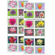 2021 Garden Beauty Scott #5525-5534 MNH Booklet of 20 (5 Booklets - 100 Stamps)