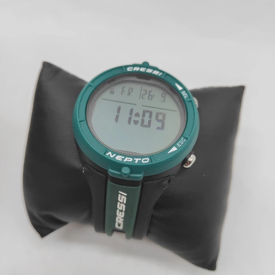 Cressi Tauchcomputer Tauchausrüstung Nepto Watch Freitauchen Uhr grün Scuba - Bild 3 von 4