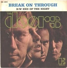 THE DOORS--RARE PICTURE SLEEVE + 45--(BREAK ON THROUGH)--PS--PIC--SLV