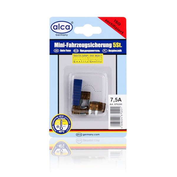Alca® Mini-Sicherungen 7,5 A 5St. Blister-image