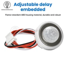 Adjustable Delay Embedded PIR Infrared Human Body Motion Sensor Light Switch