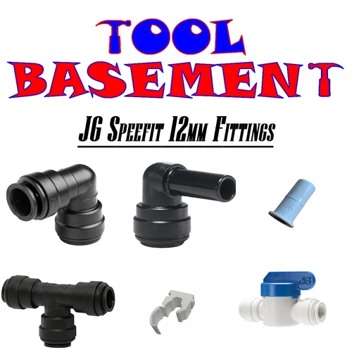 12mm JG Speedfit Fitting - Tee/Valve/Elbow/Inserts/Clips - Caravan/Campervan
