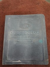 1949 1950s Dupont Duco Dulux Motor Car Paint Service Bulletin Color Chips Book