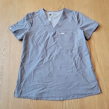 Figs Scrub Top Small Graphite Technical Collection V Neck Pocket Women's FW1000