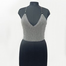 Handmade Chainmail Top Aluminum 8mm Butted Ring Medieval Women's Fantasy Costume
