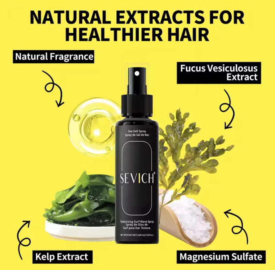 Sea Salt Spray 100ml, natürliche Beach Waves, Styling für Volumen,Halt & Textur - Bild 2 von 4