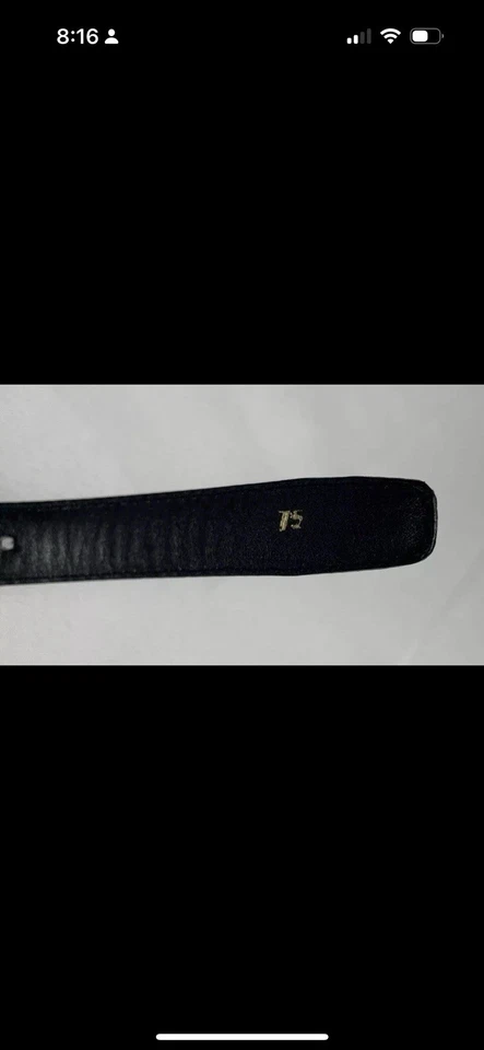 VTG Bottega Veneta Black Reptile Skin Dress Belt - Slim .75" Size 24” XS - Image 4 of 4