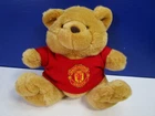 large 10" official vintage MANCHESTER UNITED TEDDY BEAR soft toy plush MAN UTD