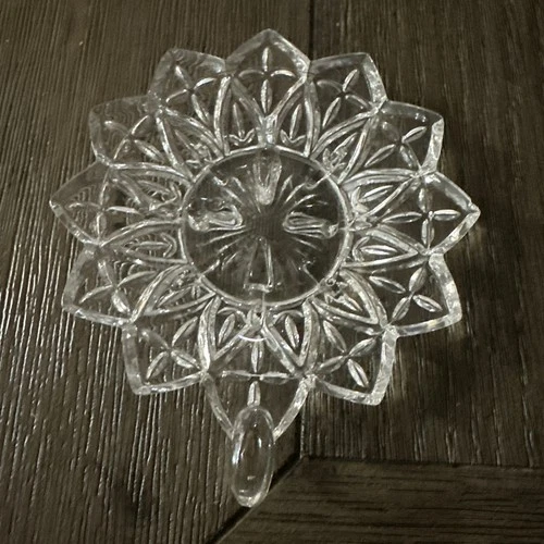 Federal Glass Mini Hurricane Fairy Lamp base, Bottom Only, 4.5" Across Vintage