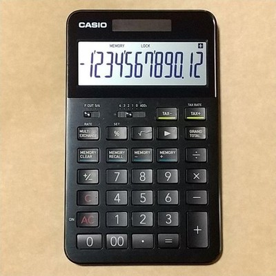 CASIO S100X-BK Black Calculator Hi-end Desktop Premium Professional JAPAN USED