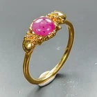 Fine Art Ruby Ring 925 Sterling Silver Size 6 /R473770
