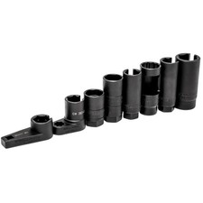 8-piece Sensor Socket Set Chrome Vanadium Steel