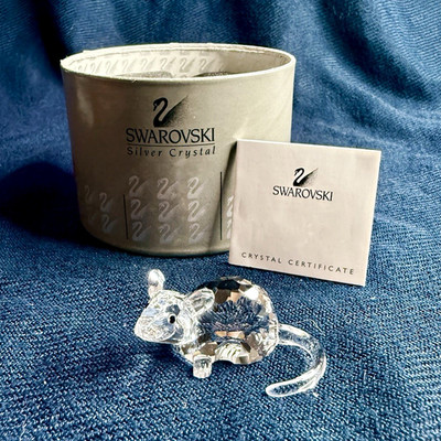 Swarovski CHINESE ZODIAC Crystal Rat Figurine w/ Box COA