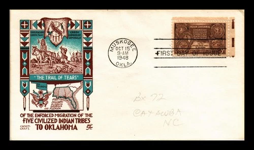 US COVER INDIAN CENTENNIAL FIRST DAY ISSUE SCOTT 972 STAEHLE CACHET CRAFT