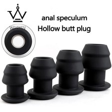 Male Hollow Plug Anal Cleaner Spreader Dilator Enemas Tunnel Speculum Expander