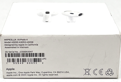 Apple AirPods 4 White In Ear Headphones MXP63LL/A for sale online