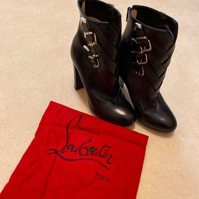 Christian Louboutin Short Boots 36.5 about 23.5cm authentic Women 