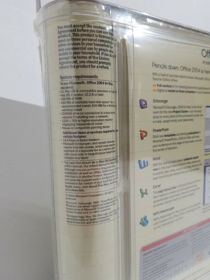 2004 NEW IN ORIGINAL BOX OFFICE:MAC STUDENT AND TEACHER EDITION -3 INSTALLS - Image 3 of 4