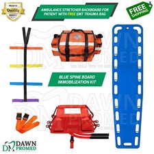 Base Board Patient Transfer Spine Board Blue Stretcher Immobilization EMT Kit