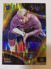 2022 Panini Select WWE Ringside Gold Flash Prizm 5/10 Solo Sikoa #247 Rookie RC