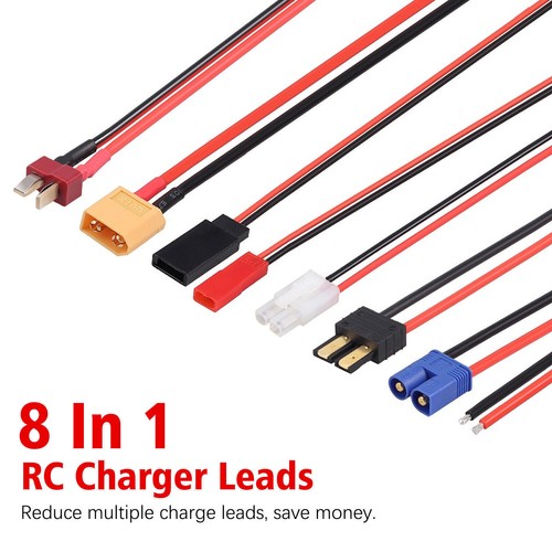 8 IN 1 RC Lipo Battery Charging Multi Charger Plug Connector Adapter Lead CablaH - Picture 8 of 8