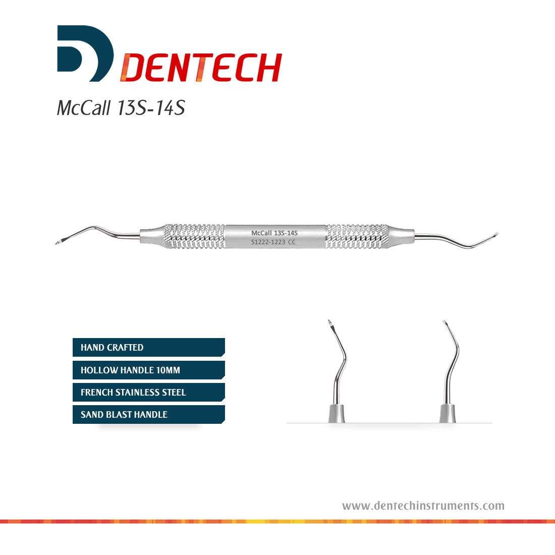 McCall 13S14S Sickle Scaler Periodontic Curette Dental Dentist