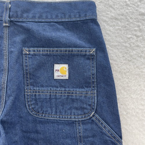 Carhartt FR Jeans Herren 28x34 Blau Flame Resistant Carpenter Loose Fit Denim Hose - Bild 12 von 15