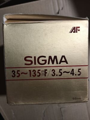 Sigma AF 35-135mm F3.5-4.5 Zoom Lens with Caps For Canon EF
