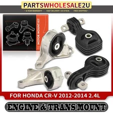 4x Engine Motor & Transmission & Torque Strut Mount for Honda CR-V 12-14 Auto.
