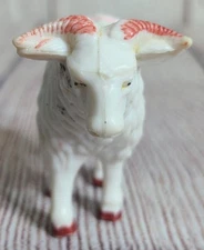 Safari Ltd Ram Sheep Mountain Goat Action Figure Toy White Red 2.5"