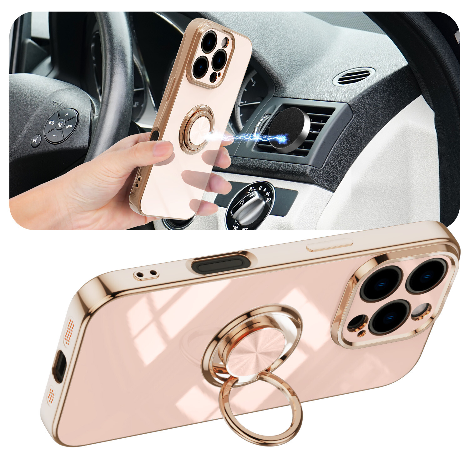 New Magnetic Phone Case With Kickstand For iPhone 16 Pro Max 15 Plus 13 11 XR 7