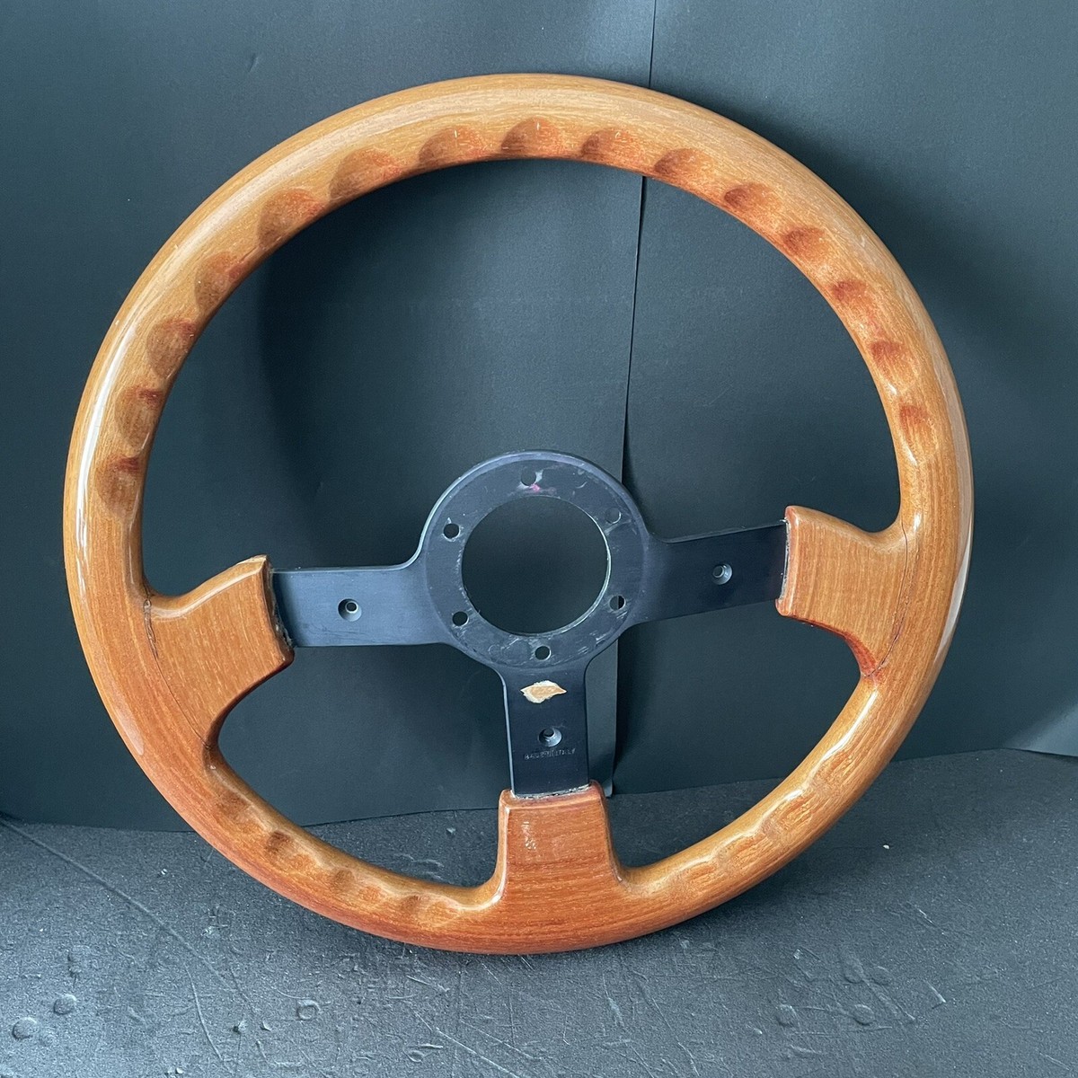 ウッドステアリング / SPORT LINE / MADE IN ITALY Vintage Sport Line Steering Wheel 350mm Genuine Wooden with