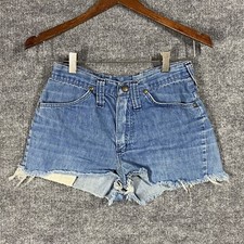 VINTAGE 50s 60s Wrangler Denim Jean Shorts Size 9 /10 Women Cut Off Hippy