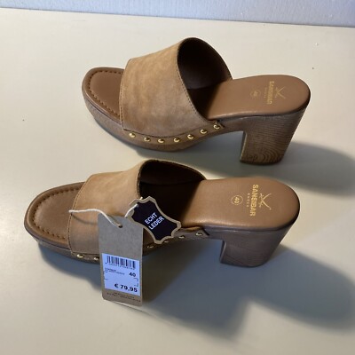 Sansibar Damen Plateau schuh Leder Neu
