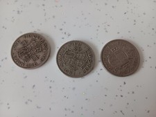 3 X HALF CROWN COINS 1948 1951 AND 1957