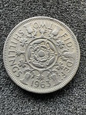 FLORIN  / TWO SHILLINGS ELIZABETH II COIN 1963