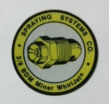 Vintage Spraying Systems Co Cleveland Ohio Coal Mining Sticker Decal