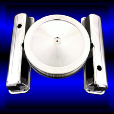 Chrome F E Valve Covers And Air Cleaner Combo For Fe Ford 352 360 390 427 428