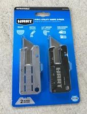 HART Retractable 4-IN-1 Utility Knife 2 Pack