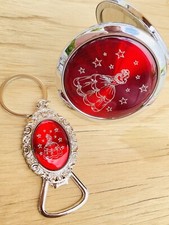 24pcs Quinceanera Favors Set Sweet 16, 12pcs Mirrors/12pcs Keychains Quinceanera