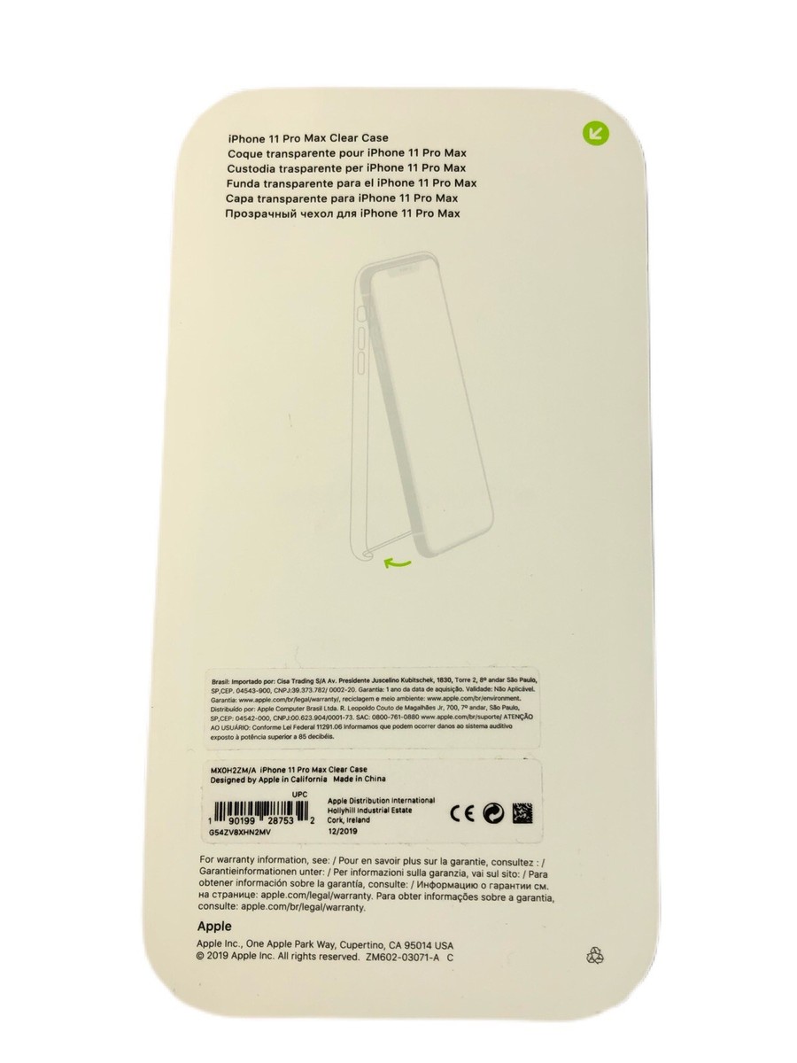 Authentic Apple iPhone 11 Pro Max Clear Case Brand New