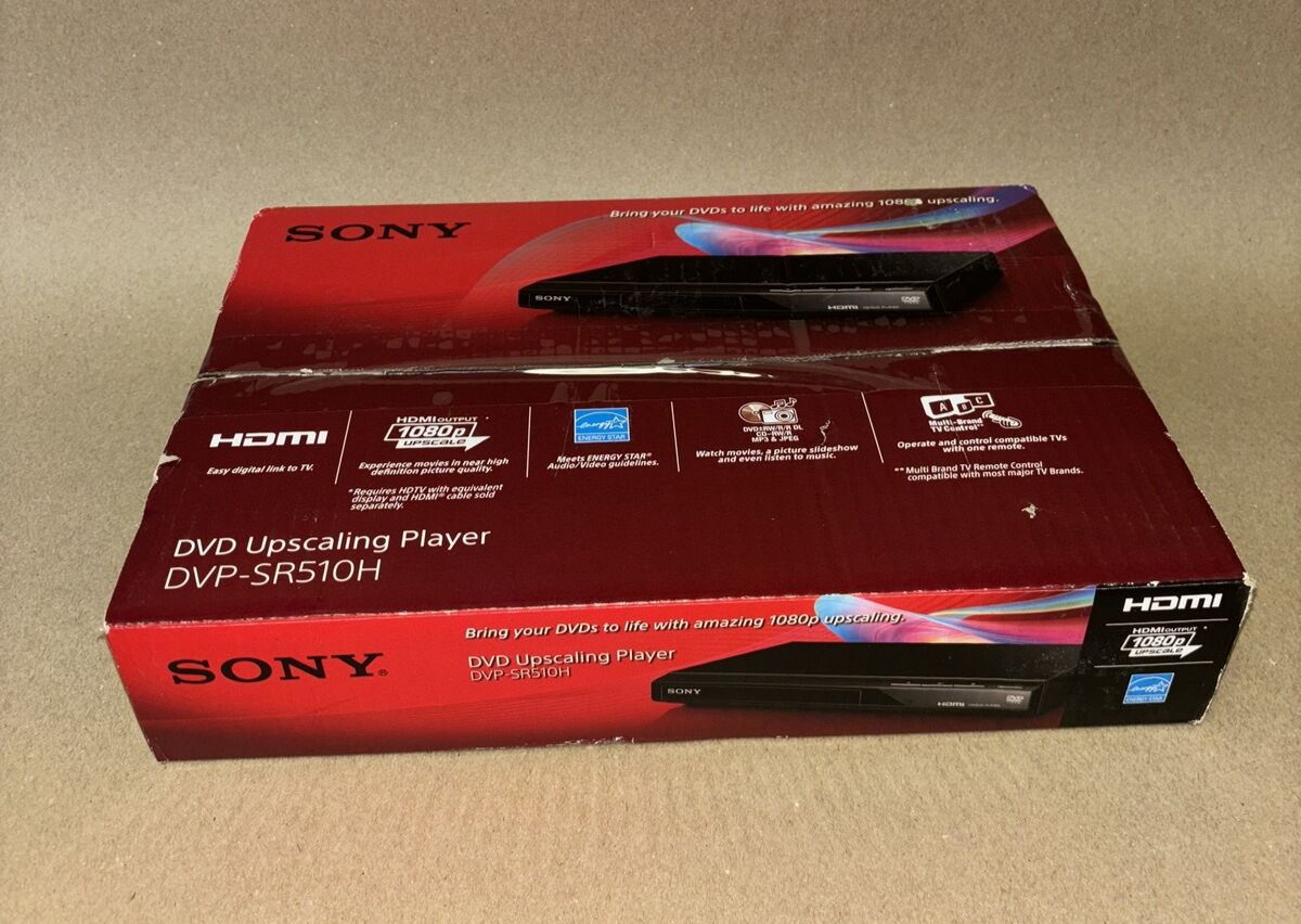 Sony DVD Player with HD Upconversion 1080p Upscaling DVPSR510H (New