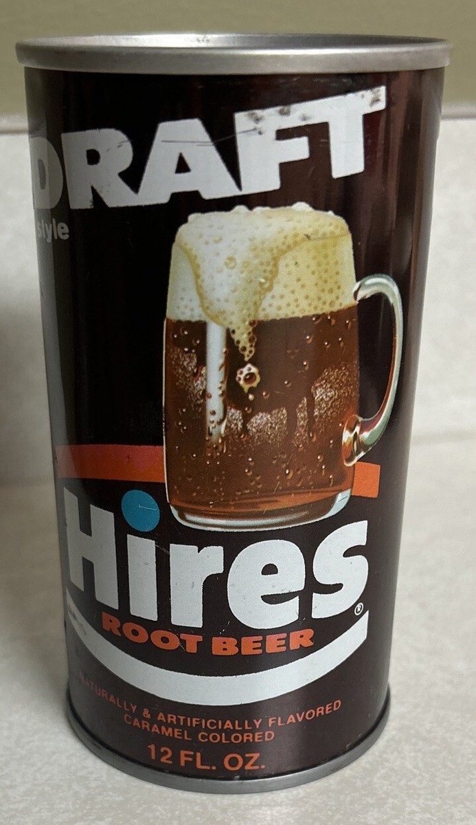 Vintage Hires Draft Style Root Beer 12Oz. Steel Flat Top Can