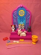 Vintage Littlest Pet Shop Prize Winning Pups LPS Kenner 4 Puppies Dog Show