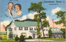 Vintage 1950s GETTYSBURG, PA Linen Postcard 